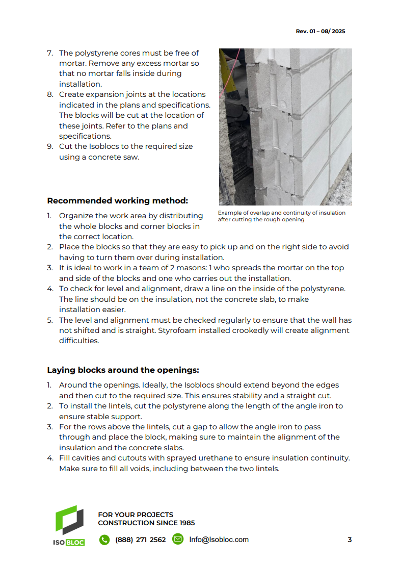 Installation guide - Isobloc