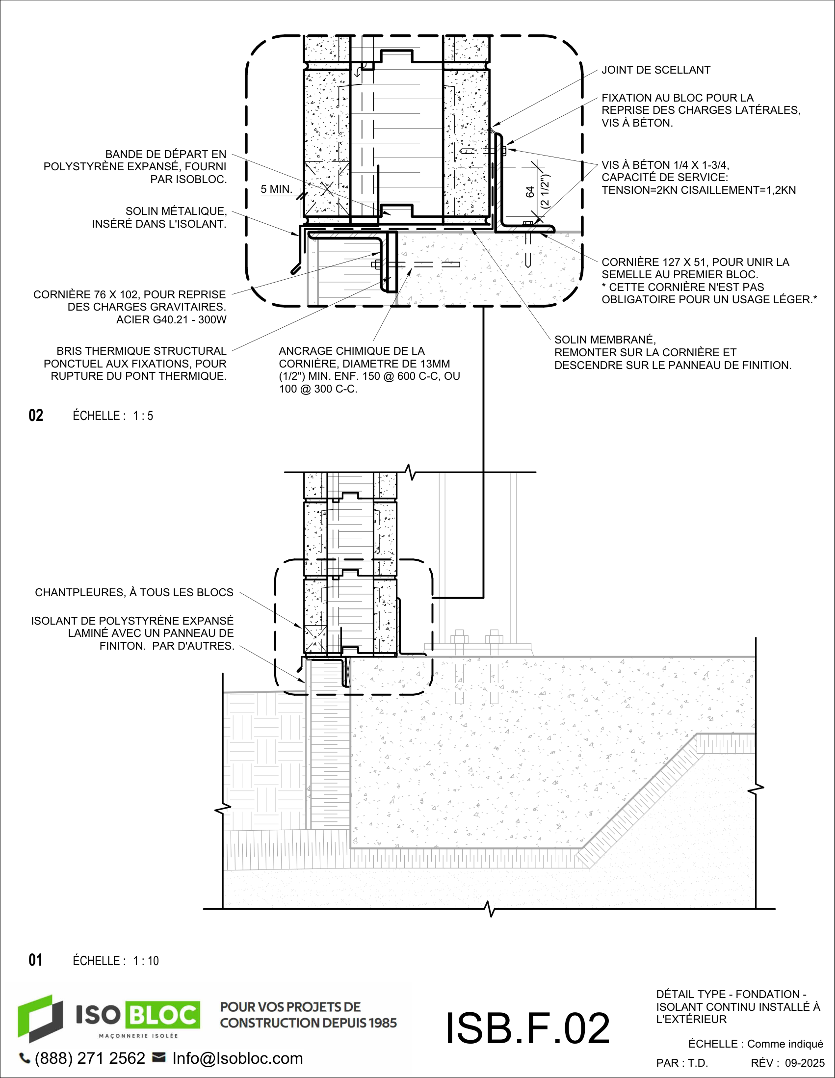 ISB.F.02-DÉTAIL TYPE - FONDATION - ISOLANT CONTINU INSTALLÉ À L'EXTÉRIEUR_FR